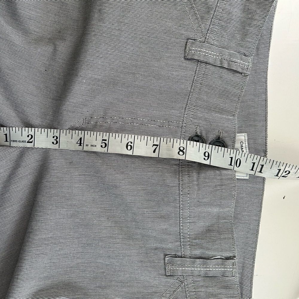 Charter Club Gray Pinstripe Cropped Cotton Blend Pants Size 8 - Picture 11 of 13